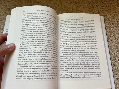 MOON RIVER AND ME BY ANDY WILLIAMS, SIGNED Hardcover Book Memoir - Picture 3 of 4