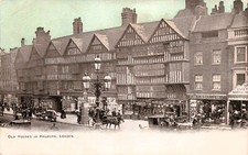 Old Staple Inn, Holborn London, England Early 1900s Horse Buggy Vtg Postcard E53