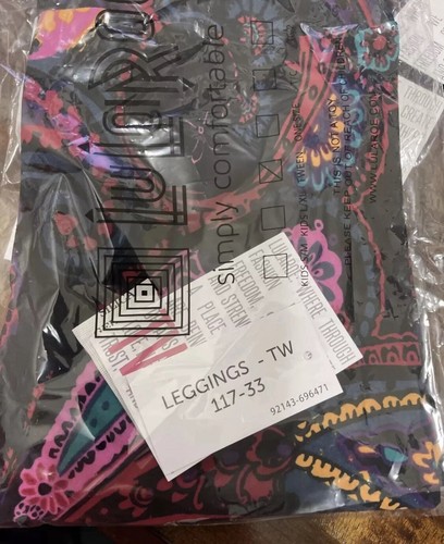 LuLaRoe Leggings Tween Kids 00-0 Gorgeous Paisley Print - Picture 2 of 2