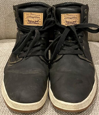 Men's Size Levi’s Levi Strauss Hi Top Black Sneakers Shoes
