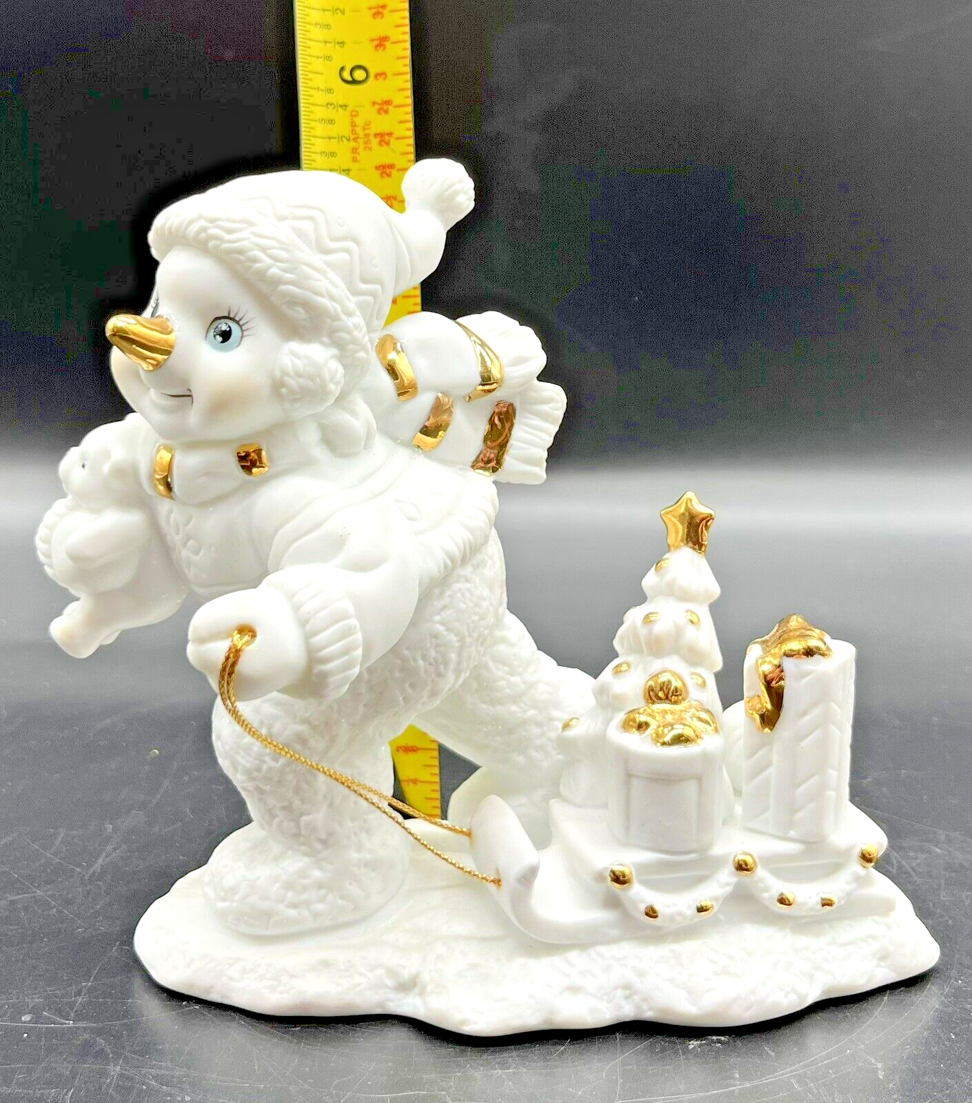 Grandeur Noel 2000 Snowman Family - Child Kid with Sled - Replacement Piece