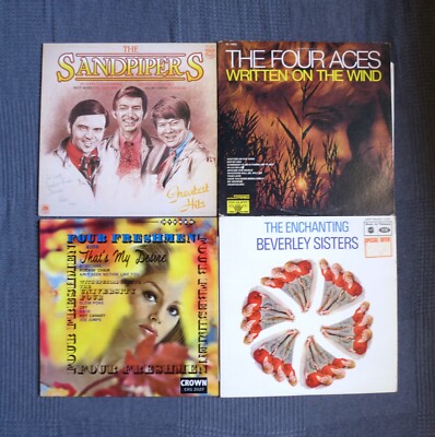 4 x Vocal Group Easy Vinyl LPs - 4 Freshmen 4 Aces Beverly Sisters Sandpipers