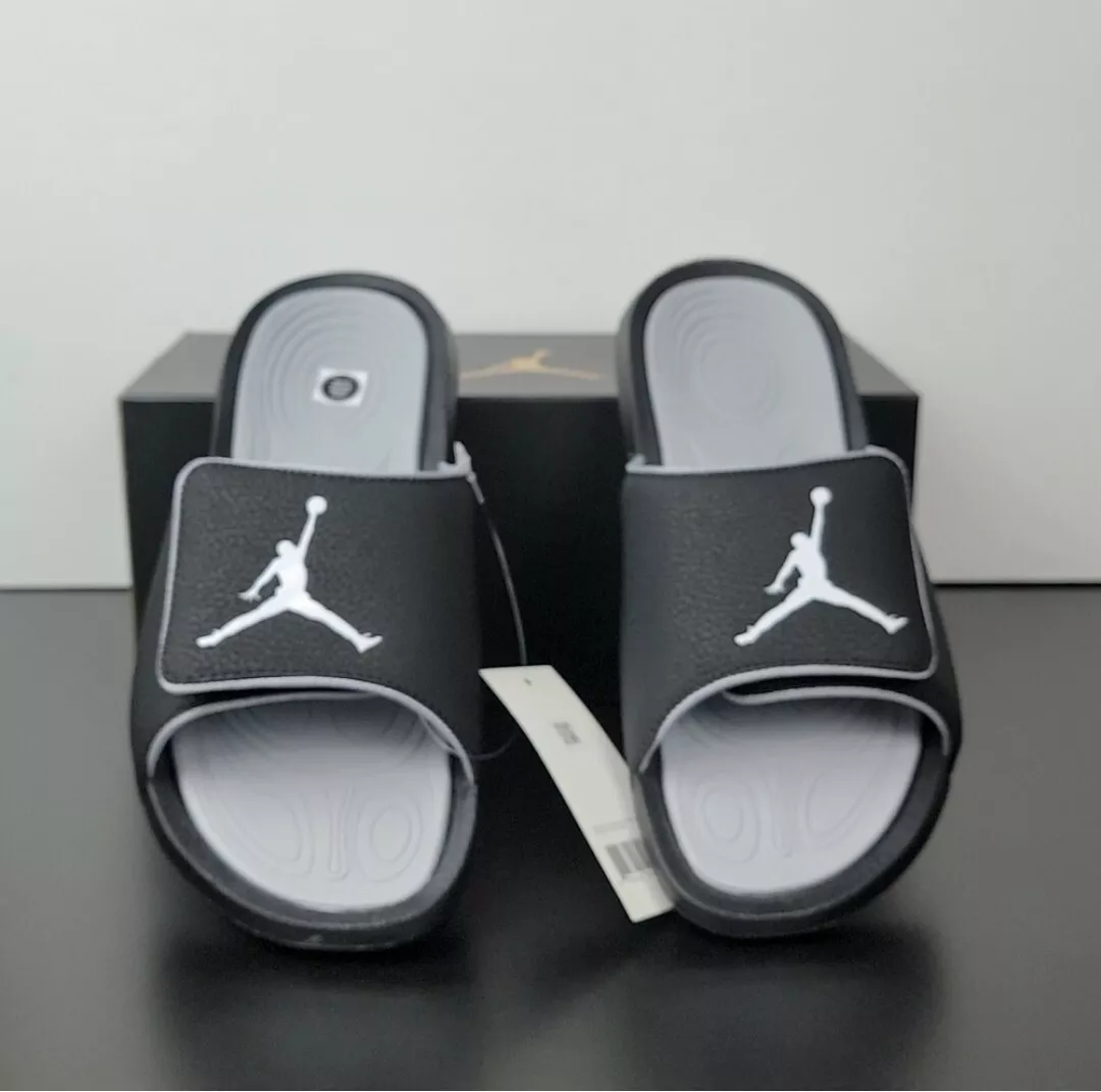 Nike Air Jordan Hydro 6 Slides Men s Size 9 Black Grey White