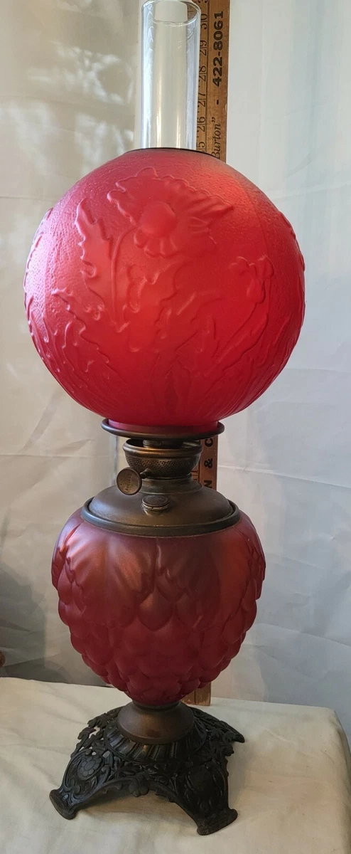 Antique clearance red lamp