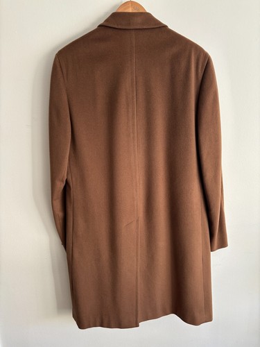 $3800 Canali Tan/Brown Wool-Cashmere Top Coat/ Overcoat- 40 /Large - Picture 10 of 12