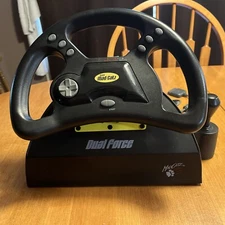 Team Mad Catz Dual Force Racing Steering Wheel PS1 For PlayStation