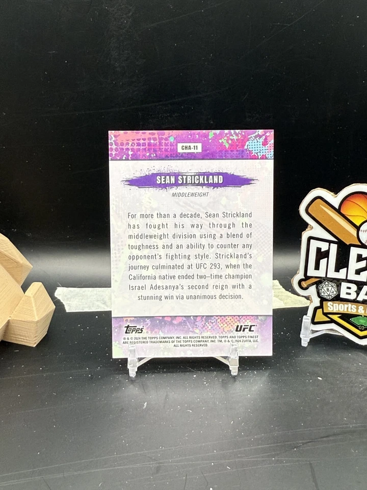 Sean Strickland 2024 Topps Finest Chaos Gold /50 (CBR) - Image 2 of 2