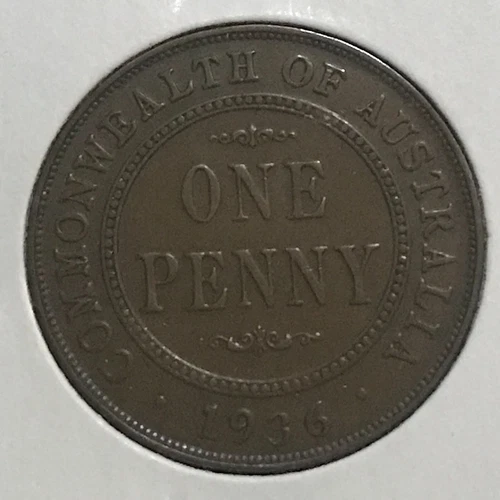 1936 Australia Penny — photo from the most recent tracked eBay sale