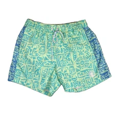 Chubbies Teal Aztek Print Swim Trunks Men’s M 5.5” Inseam Quick Dry Shorts