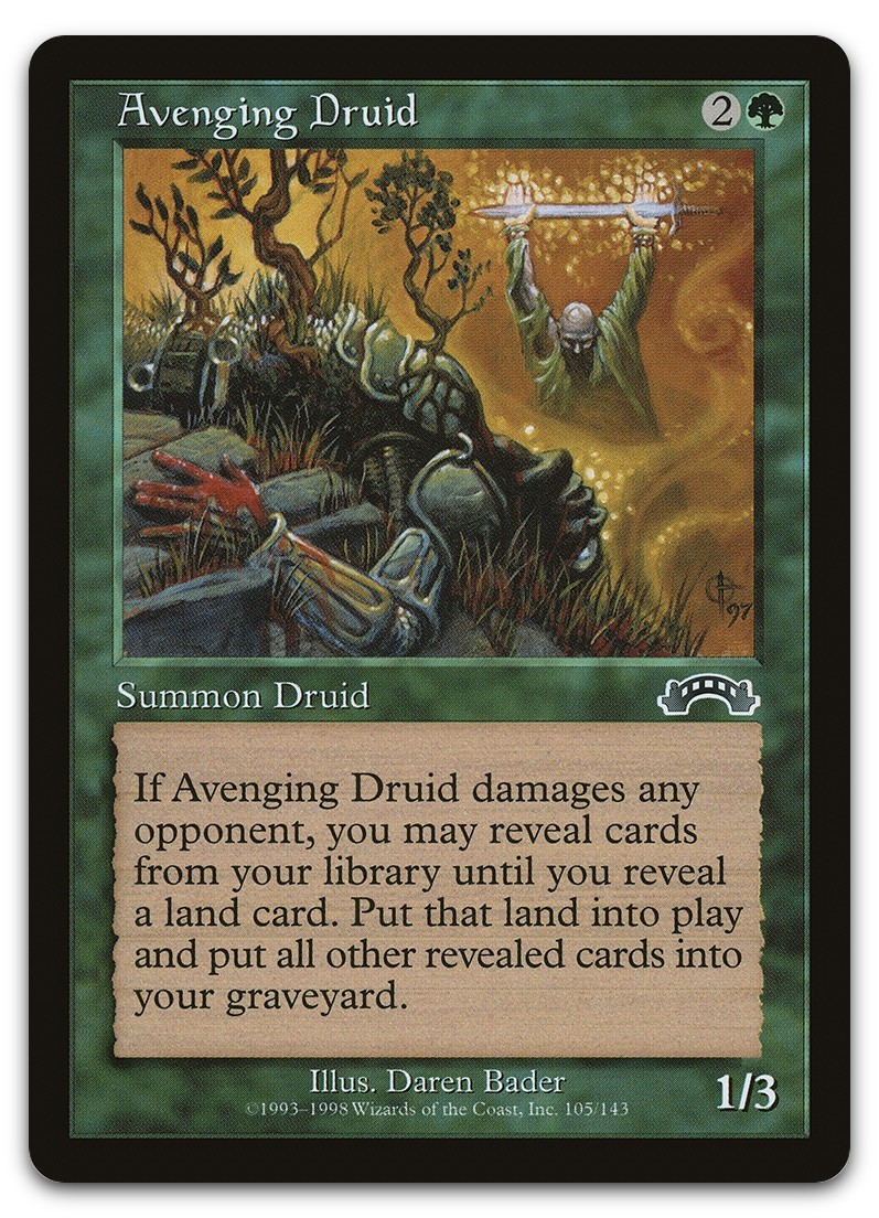 Avenging Druid #105 (NM) Exodus EXO Magic MTG