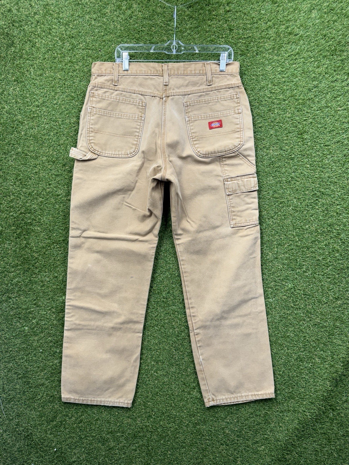 Dickies Double Knee Pants Mens 36x30 Carpenter Duck Canvas Brown Workwear 90s image 2