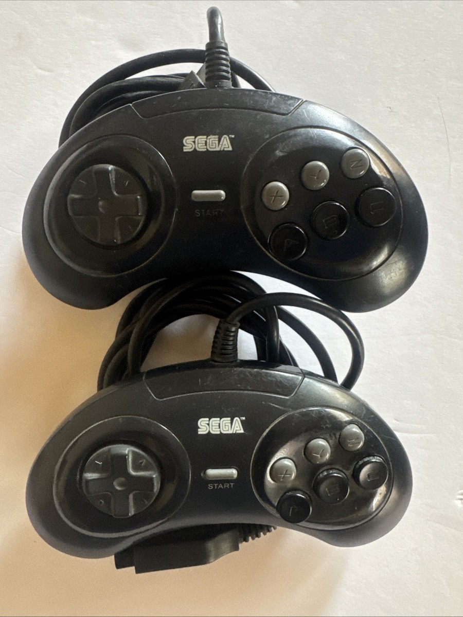 Sega Genesis Six 6 Button Controller (MK 1653) Official OEM Black