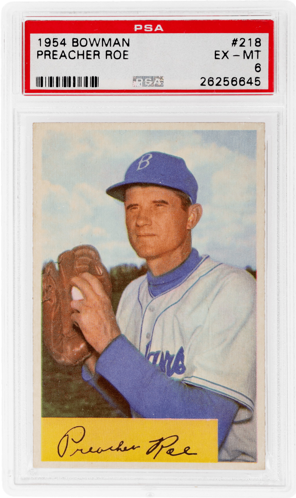 1954 Bowman Preacher Roe #218 PSA 6