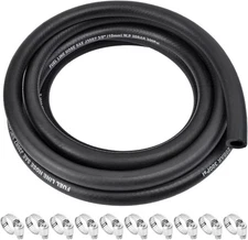 3/8 Inch ID Fuel Line Hose - 10FT Marine Grade Fuel Line with 10PCS Hose Clamps,