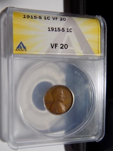 1915-S Lincoln Cent - ANACS VF20