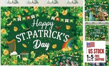 Happy St.Patrick's Day Backdrop 7x5FT Shamrock Rainbow 82x59 inch 7x5FT
