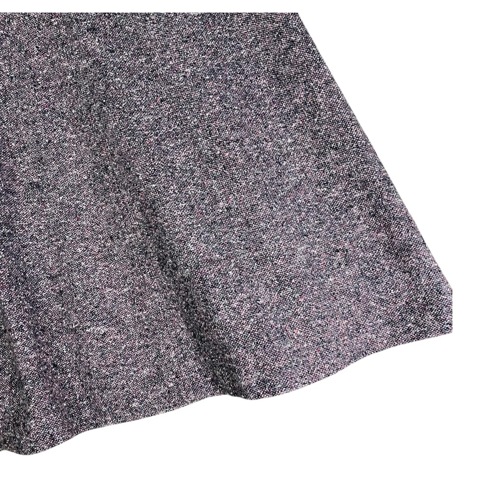 Saia de lã JONES NEW YORK midi tweed 12 grande linha A alargamento academia escola - Imagem 4 de 4