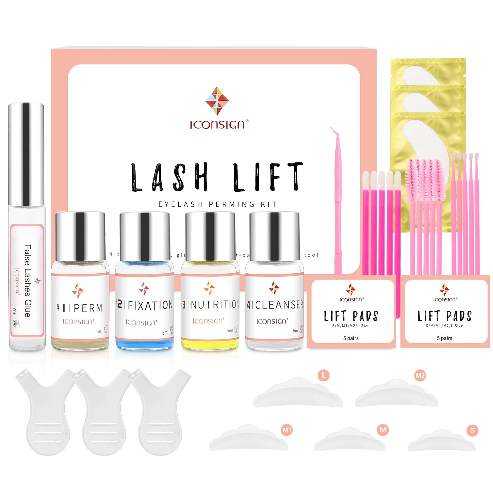 Lash Lift Kit - Eyelash Perm - Professional Curling Set - White
