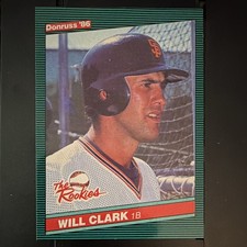 Donruss 1986 The Rookies Will Clark Rookie #32 San Francisco Giants