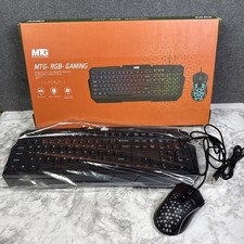 USB Wired RGB Gaming Keyboard/Mouse 104 Keys Mechanical Feel Windows PC READ