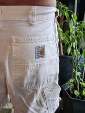 VTG Carhartt Shorts 100 Year Anniversary 1989 Men  s White Rare Distressed