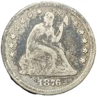 1876 Seated Liberty Quarter Dollar 90% Silver Better Date Circulated