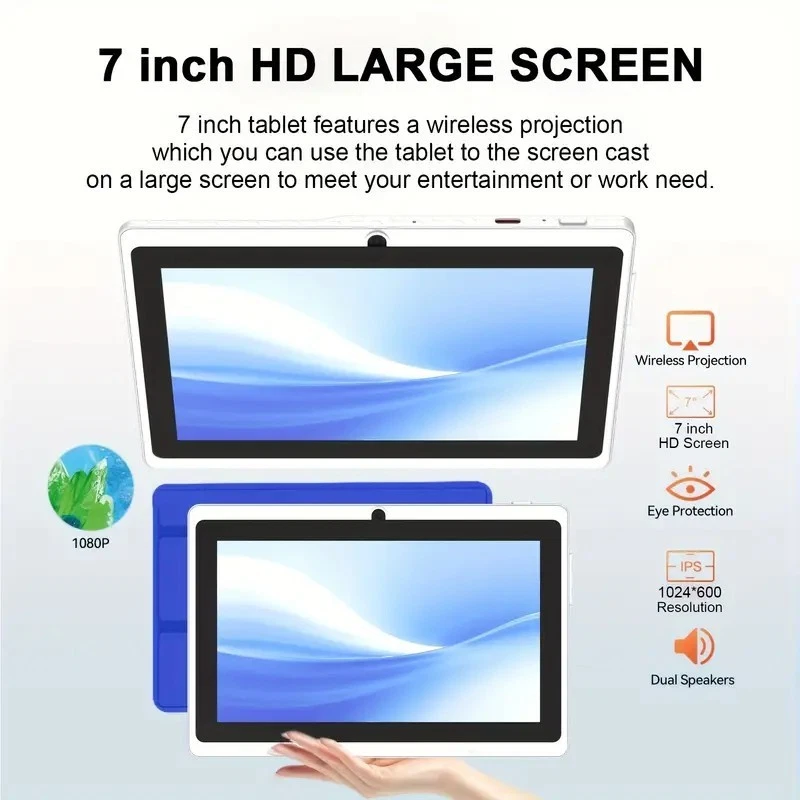 Tablette Android 11 2025 7 pouces 6 Go Ram 128go Expand bluetooth wifi dual HDRS - Photo 4/4