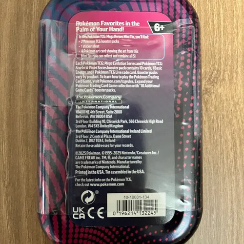 Pokémon Card Mega Evolution Guard Tin Case (North America Edition) Sealed
