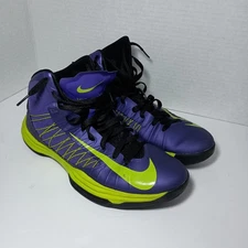Nike Lunar Hyperdunk  2012 Purple Lime Green 524934-500 Sz 13 Mens