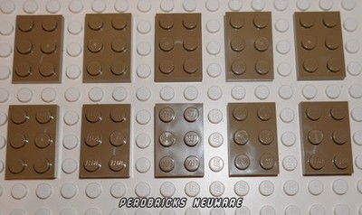 Lego Basic 10 Platten 2x3 #3021 dark tan NEUWARE