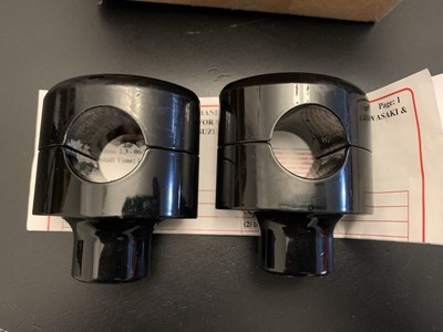 LA Choppers Black Hefty Smooth Risers