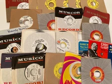 Vintage Lot 45 Records 1960's Radio Station Promos Vinyl Collection 45's NOS