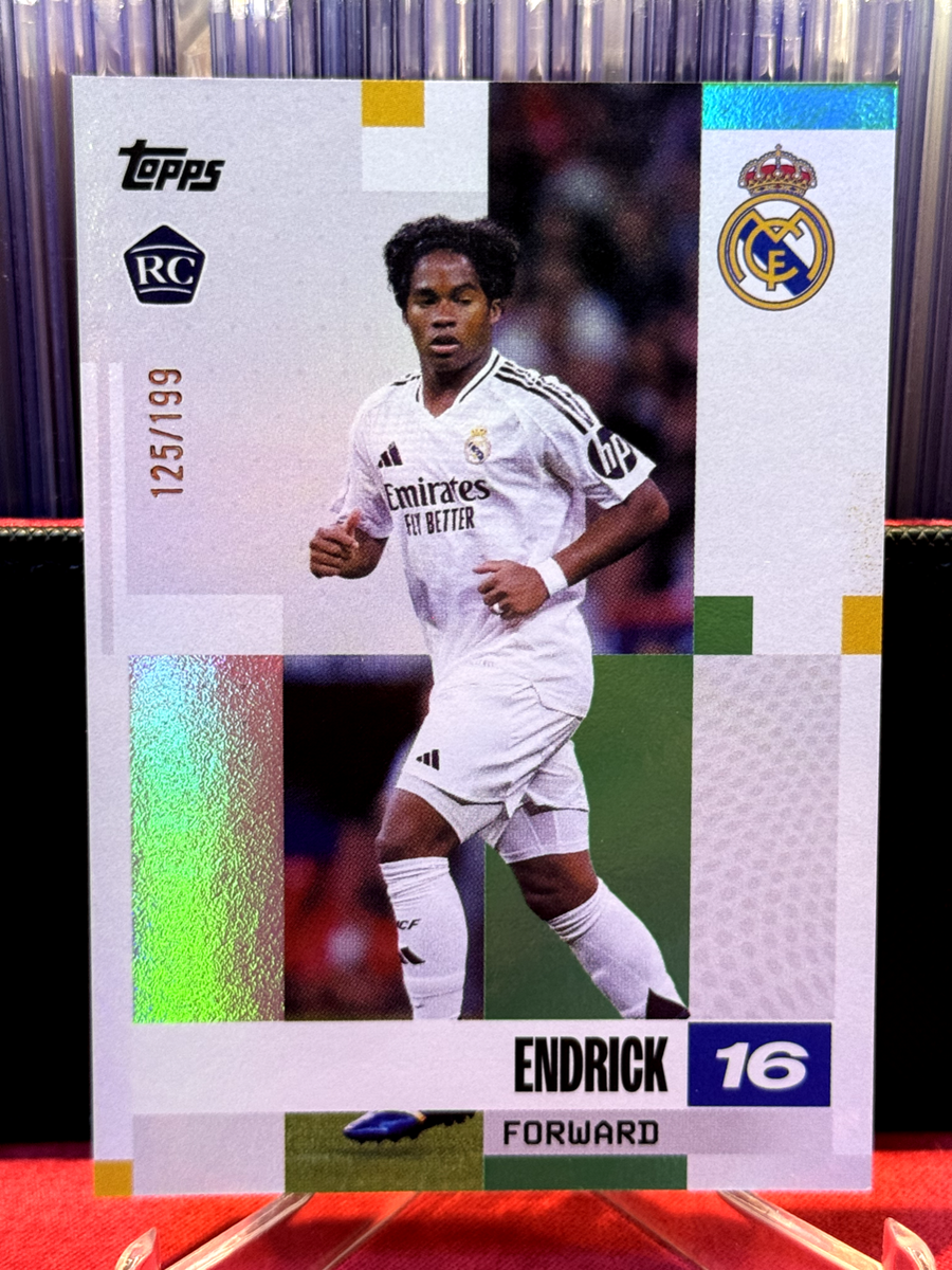 2025 Topps Real Madrid Team Endrick RC Green 125/199 Brazil #21 | eBay