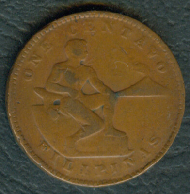 稀少) フィリピン共和国(アメリカ統治下) 1 センタボ青銅貨 1920 S