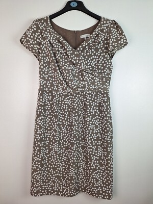 John Rocha Ladies Size 14 Polka Dot Short Sleeve Zipped Dress