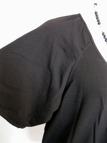 New Viscose Sweater Plus Size 1X 14W 16W Cable & Gauge Fine Gauge Knit BLACK - Picture 3 of 7
