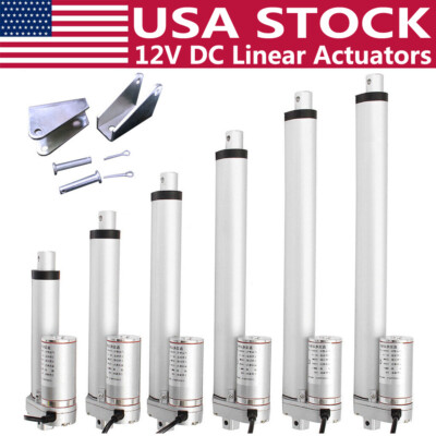 220lbs 1000N Max Lift 8''-18'' Stroke Linear Actuator 12Volt DC Motor &Brackets DO