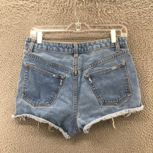 Forever21 Distressed Cut Off Shorts Womens 28 Blue Denim Cotton High Rise Casual - Picture 8 of 12