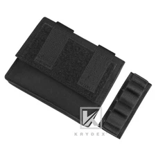 KRYDEX Tactical Helmet Counterweight Pouch Helmet Battery Pocket Hook Back Black