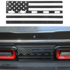 For Dodge Challenger 15+Carbon fiber Rear Center Cover Trim Sticker Accessories