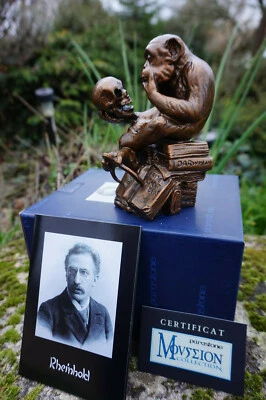 RHE01 FIGURINE STATUE SINGE CRANE AFFE SCHADEL PARASTONE 14 CM SAGESSE MONKEY