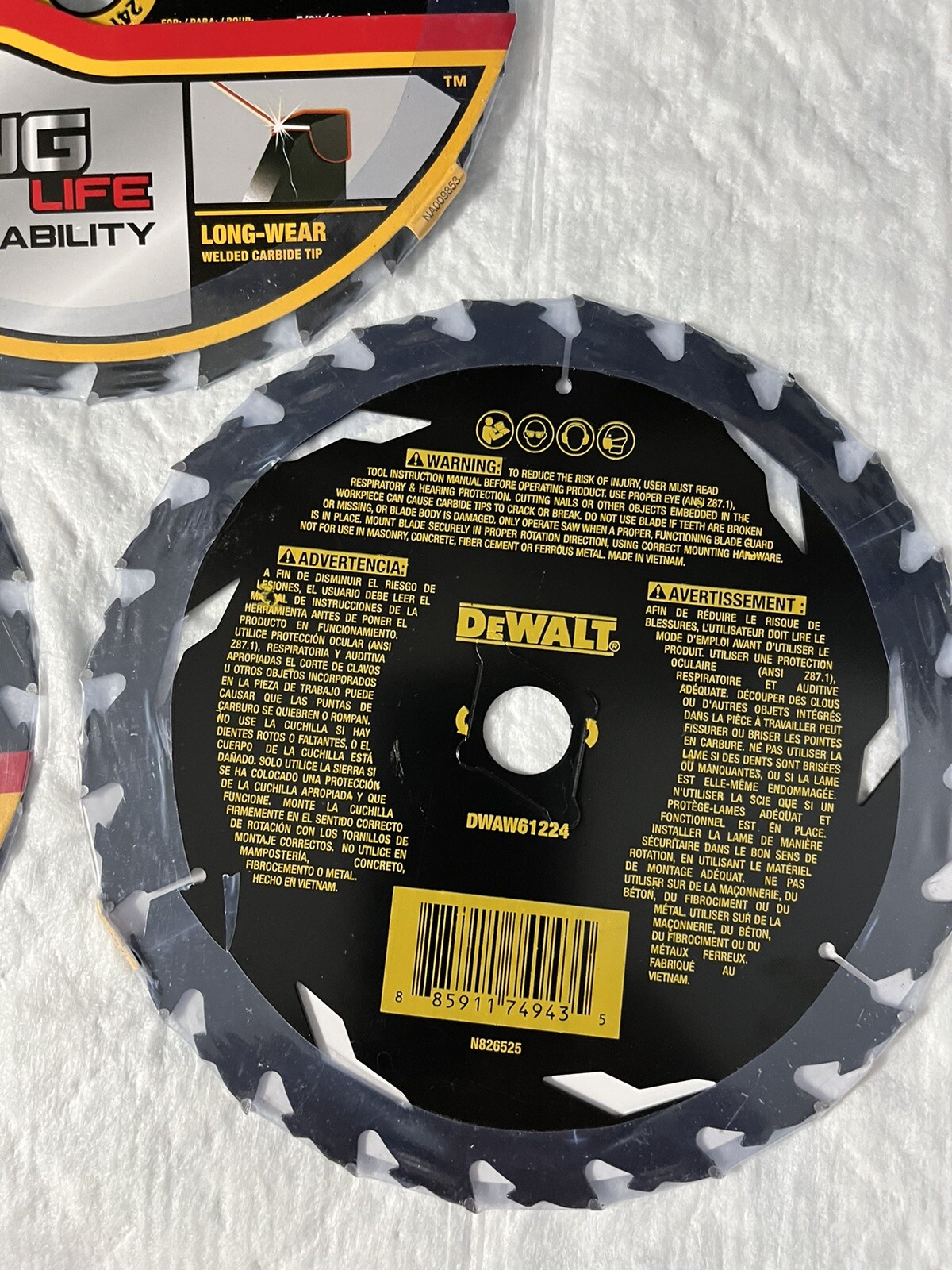 Dewalt 6 1/2" 24T  Framing Circular Saw Blades Elite Series DWAW61224, 3 Blades