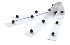 Knopfleisten f&uuml;r Kugelknopf Kochjacken im Set (=2 einzelne) in schwarz oder wei&szlig;