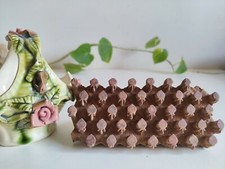 Vintage Primitive Handgefertigt Textil Druck Block Holz Briefmarken Deko 427