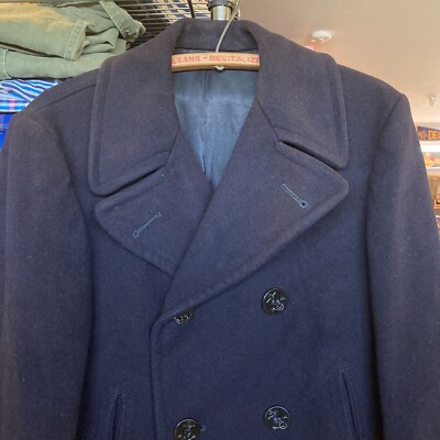 1969 US Navy Kersey Wool Peacoat Vietnam United States Military