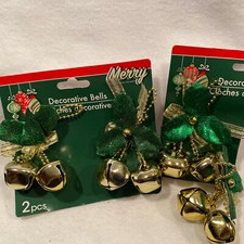 2 Sets Of Golden Decorative Bells