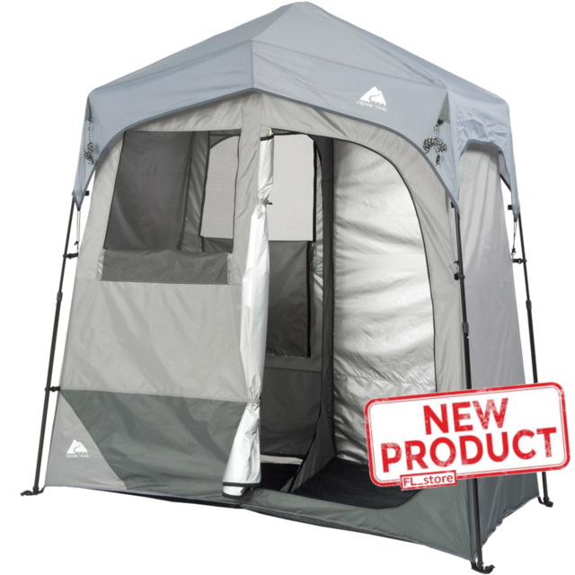 2 Room Camping Instant Shower/Changing Utility Shelter Outdoor Privacy Tent NEW eBay