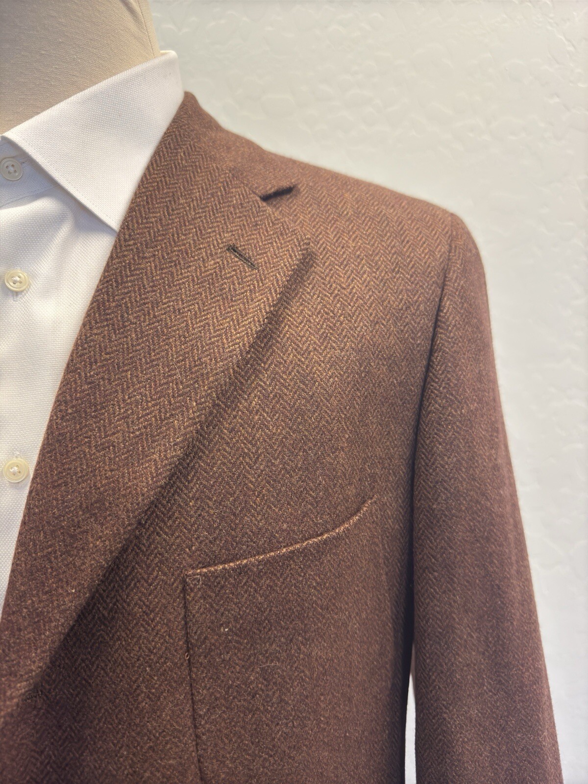 Paul Stuart Herringbone Soft Wool Unconstructed S… - image 2