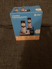 AT&T MODEL CL82229 2 PHONES HANDSET ANSWERING SYSTEM SMART CALL BLOCK ROSE GOLD 