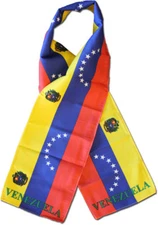 Venezuela 8 Star Country Lightweight Flag Printed Knitted Style Scarf 8"x60"
